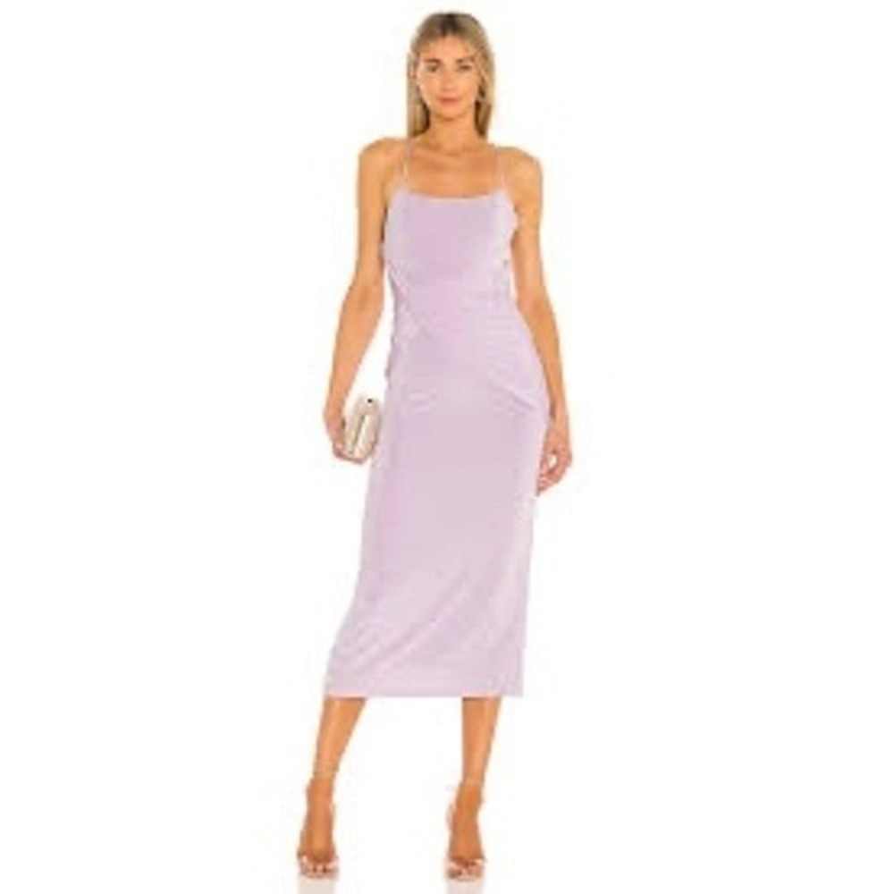 Significant Other Midi Dress Womens 10 Lilac‎ Purple Excellent Shimmer Twist